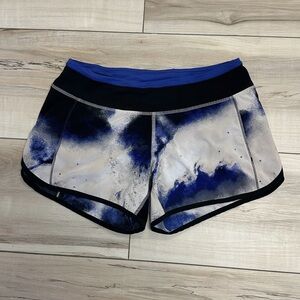 lululemon athletica Blue and Black Athletic Shorts